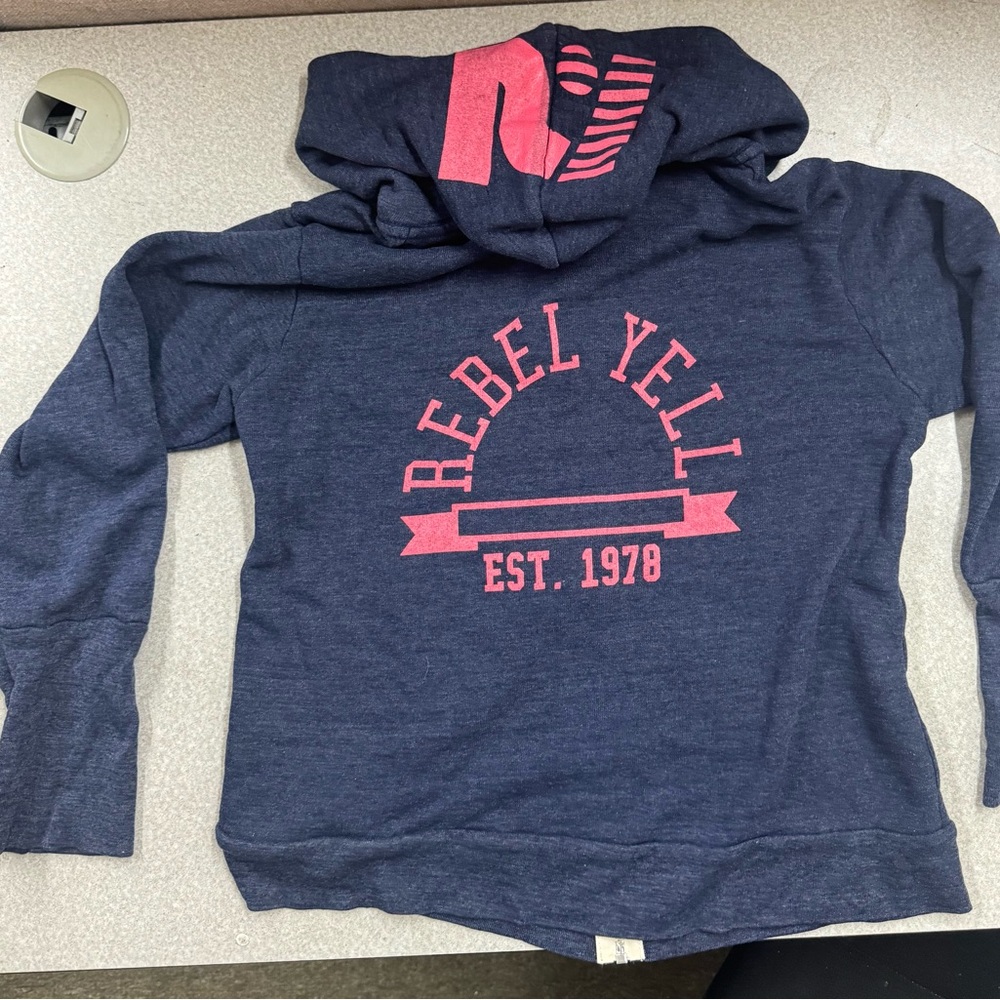 Rebel Yell Kid’s Navy Hoodie with Red Print